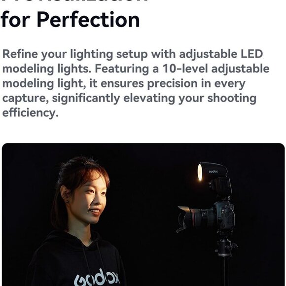 NEW Godox V1S Flash Round Head 2.4G TTL Camera Flash - Picture 3 of 10